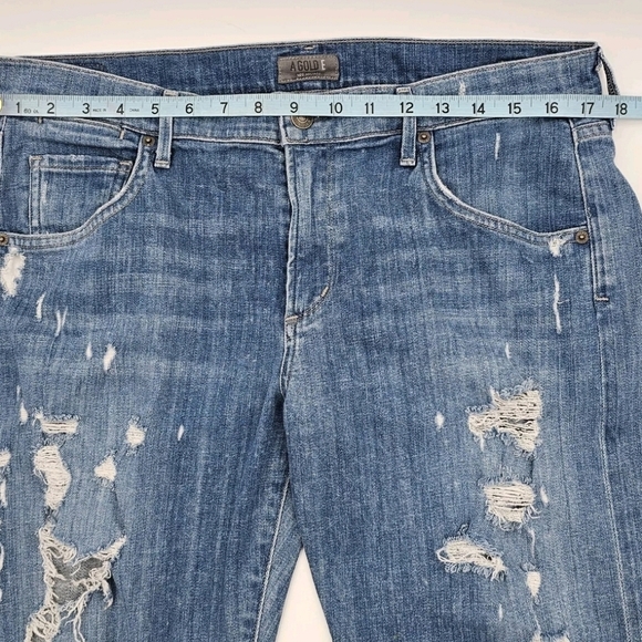 AGOLDE Isabel Slim Fit Overly Distressed Boyfriend Jeans Women's Size 31 - Picture 6 of 8